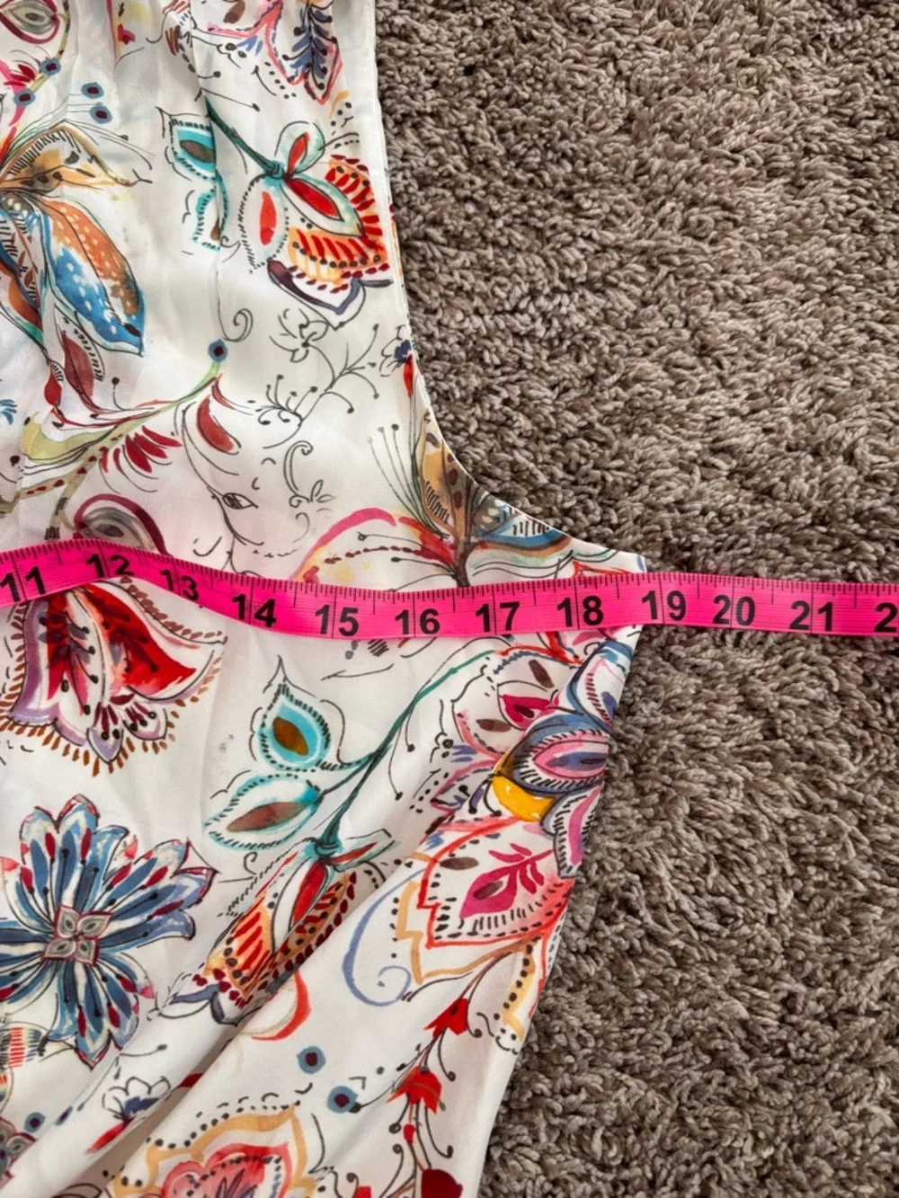 Lavender Brown 100% Silk Floral Romper – NWT | Boho Luxe | Size M - Picture 7 of 9